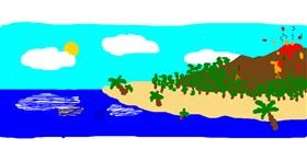 Drawing of Island by SANTA