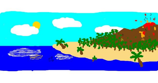 Drawing of Island by SANTA