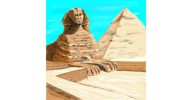 Sphinx-Zeichnung von Andromeda
