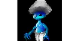 Drawing of Smurf by Eyes