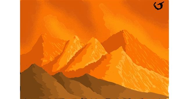 Drawing of Mountain by The536
