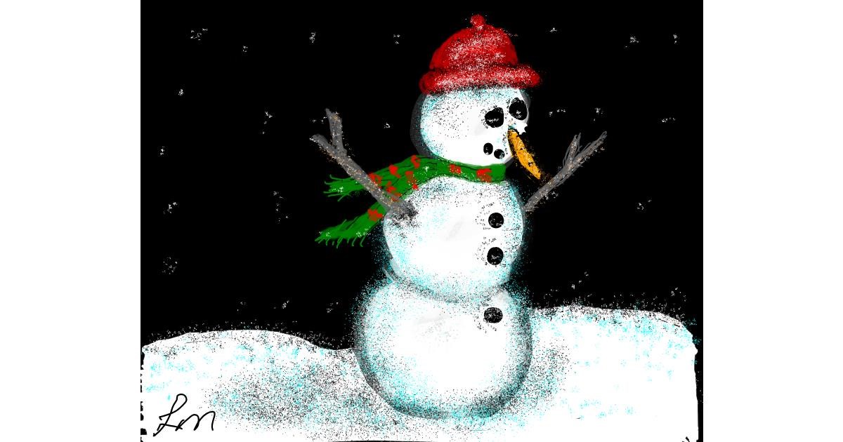 Drawing of Snowman by Nonuvyrbiznis 