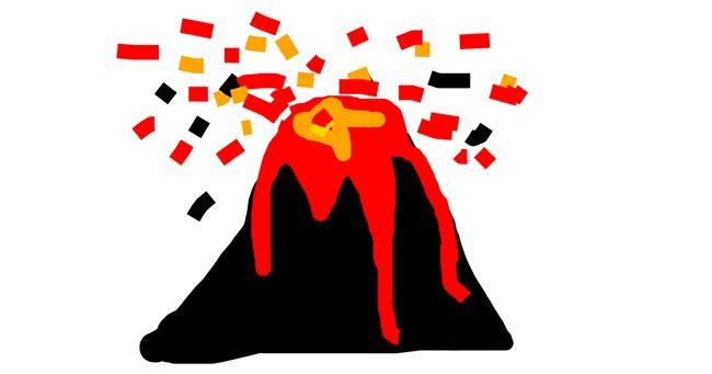 Drawing of Volcano by Marina🥃