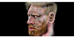 Drawing of Lionel Messi by Temüjin