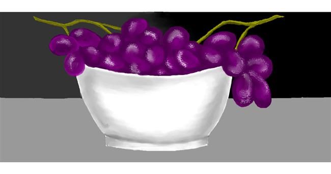 Drawing of Grapes by Debidolittle