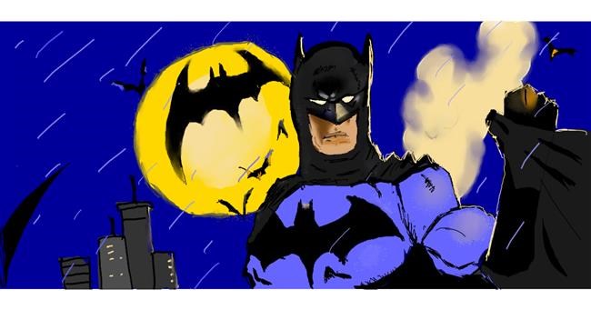 Drawing of Batman by Mar