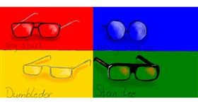 Drawing of Glasses by Josie