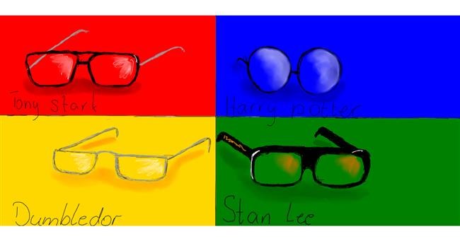 Drawing of Glasses by Josie