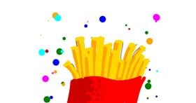 Drawing of French fries by Kanoon