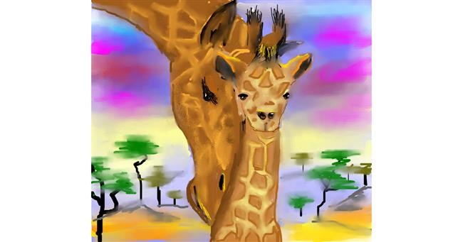 Drawing of Giraffe by Dexl