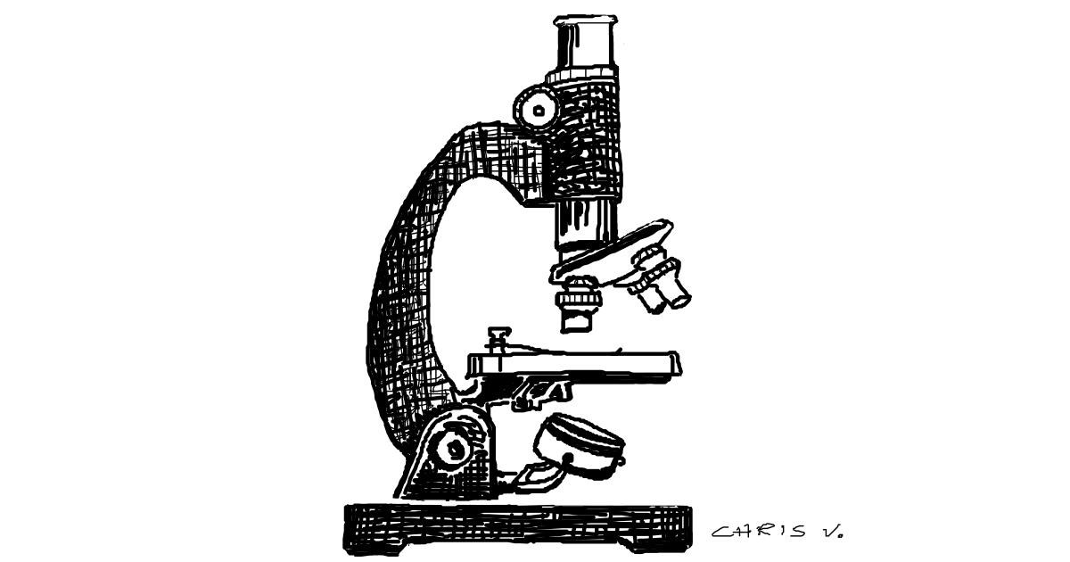 Drawing of Microscope by Chris