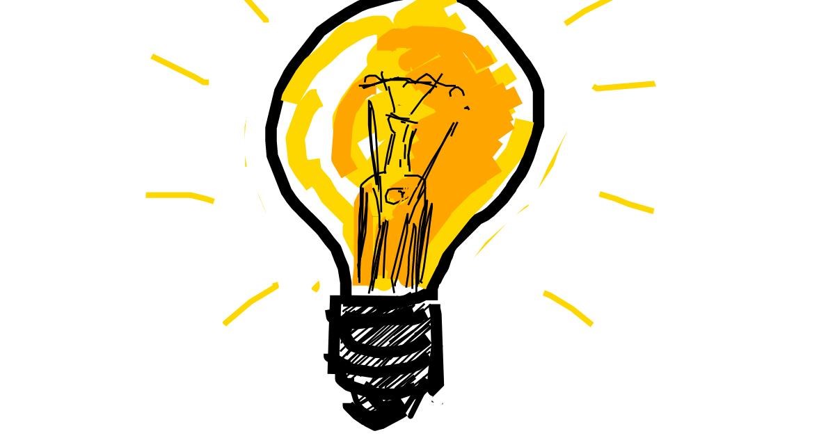 Drawing of Light bulb by Derp