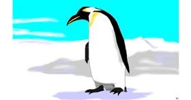 Pinguin-Zeichnung von flowerpot