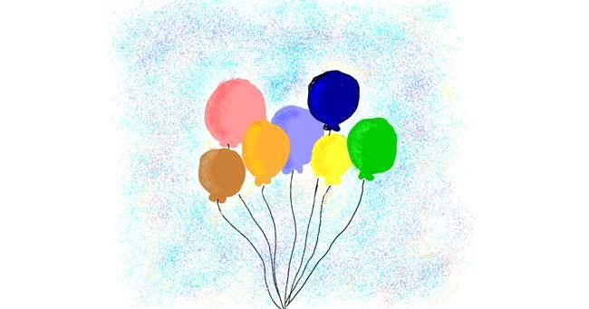 Drawing of Balloon by Lsk