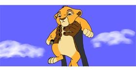 Drawing of Simba (Lion King) by Annie
