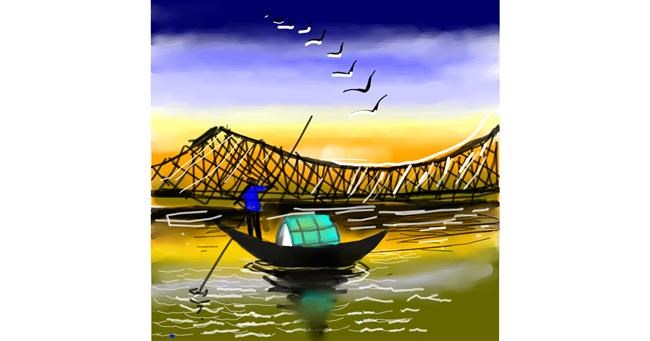 Drawing of River by Riya