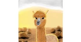 Drawing of Llama by Joze