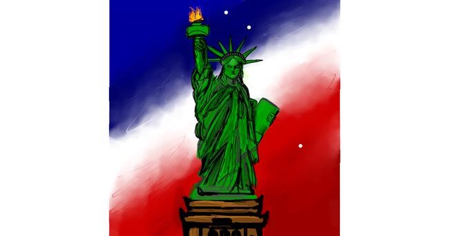 Drawing of Statue of Liberty by KayXXXlee