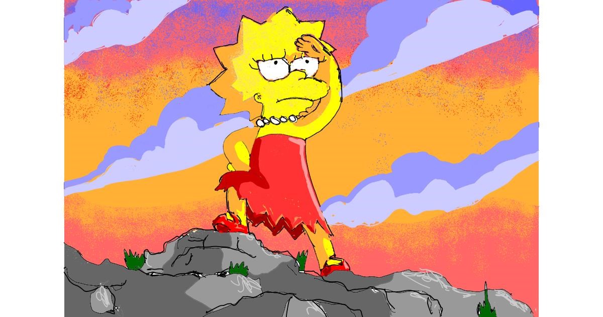 Drawing of Lisa Simpson by ThasMe13
