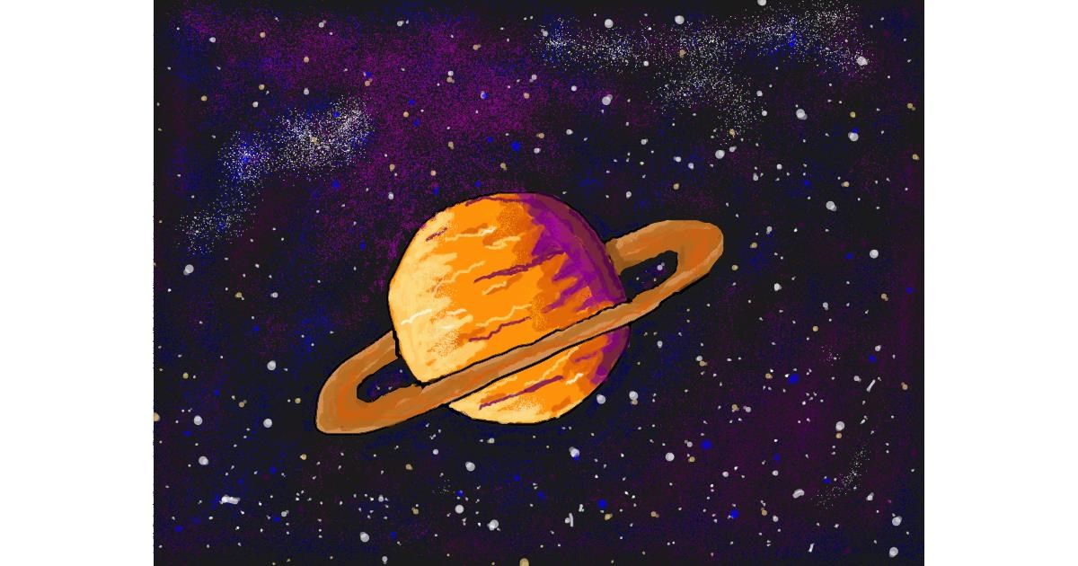 Drawing of Saturn by Iliana