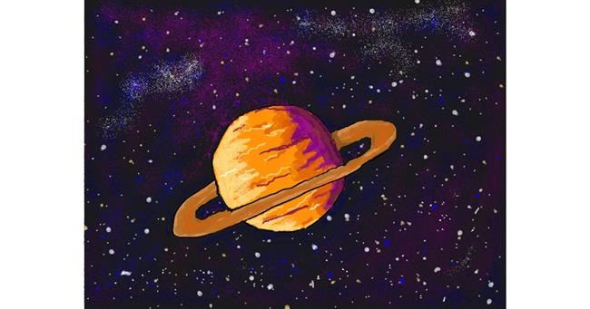 Drawing of Saturn by Iliana