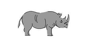 Drawing of Rhino by alison