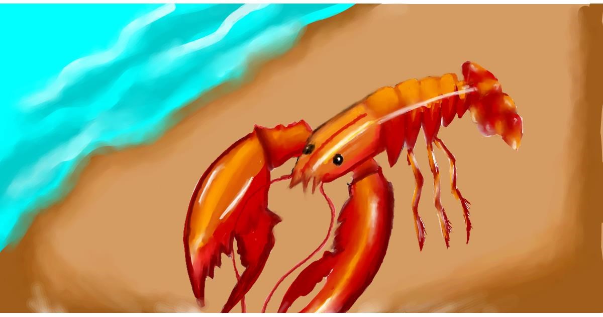 Drawing of Lobster by Fortnite sweat
