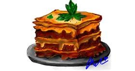 Drawing of Lasagna by Audrey