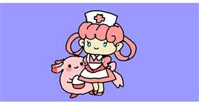 Drawing of Nurse by Rainbow