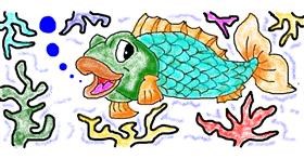 Drawing of Fish by Lou