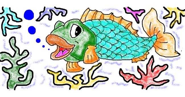 Drawing of Fish by Lou