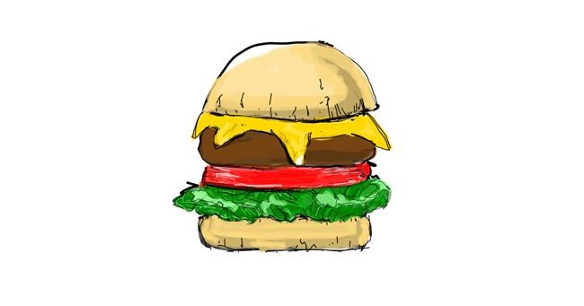 Drawing of Burger by Dettale