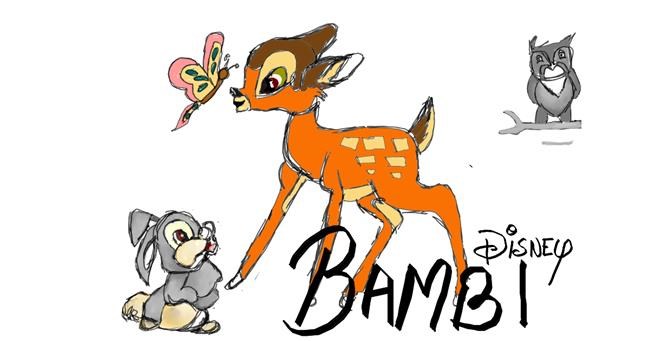 Drawing of Bambi by Reshu