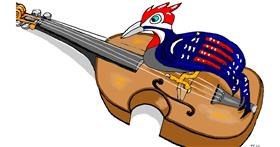 Specht-Zeichnung von flowerpot