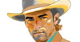 Drawing of Cowboy by Herbert