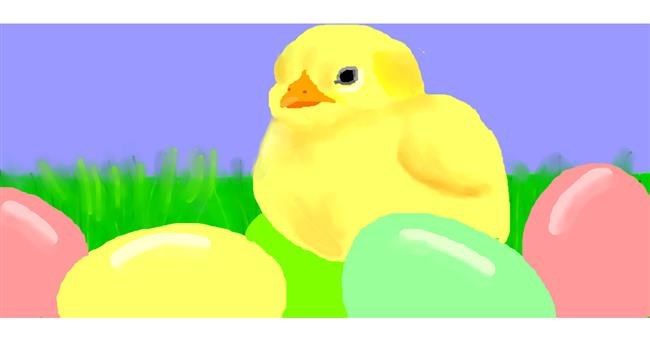 Drawing of Easter chick by Alex