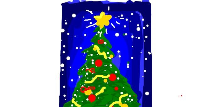 Drawing of Christmas tree by LoicSamee