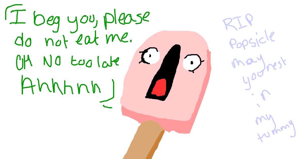 Drawing of Popsicle by Athena