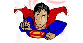 Drawing of Superman by Audrey