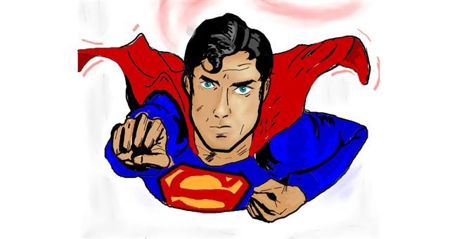 Drawing of Superman by Audrey