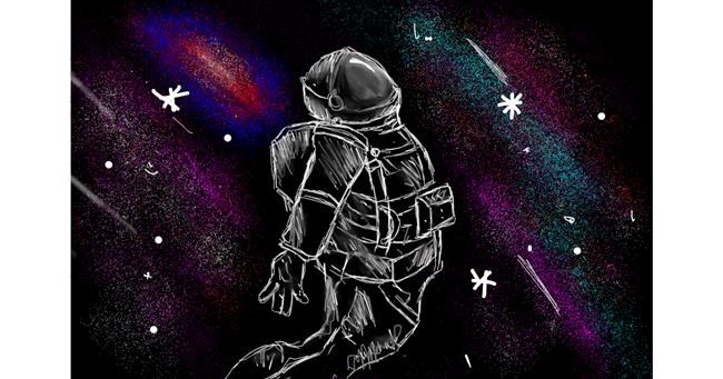 Astronaut-Zeichnung von Unknown