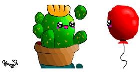 Drawing of Cactus by Kathy