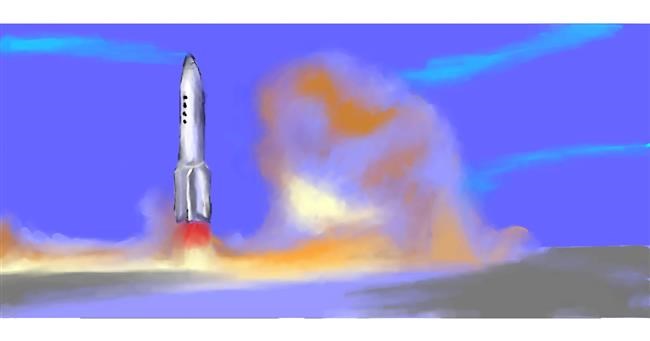 Drawing of Rocket by Aneeyas