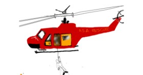 Drawing of Helicopter by Shine