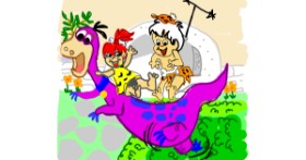 Drawing of Dinosaur by Geo-Pebbles