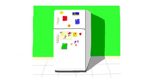 Drawing of Refrigerator by Pinky