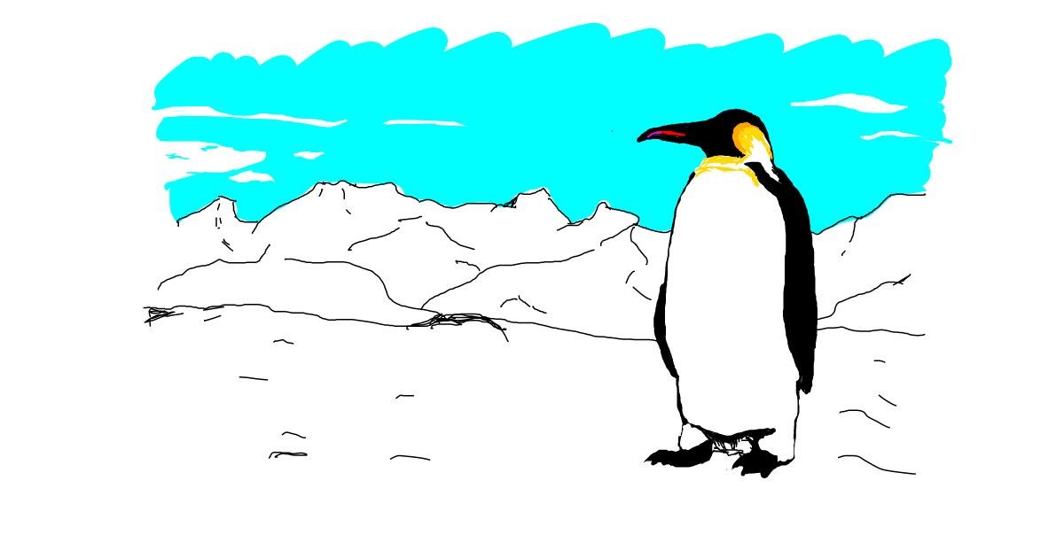 Drawing of Penguin by Emmsies
