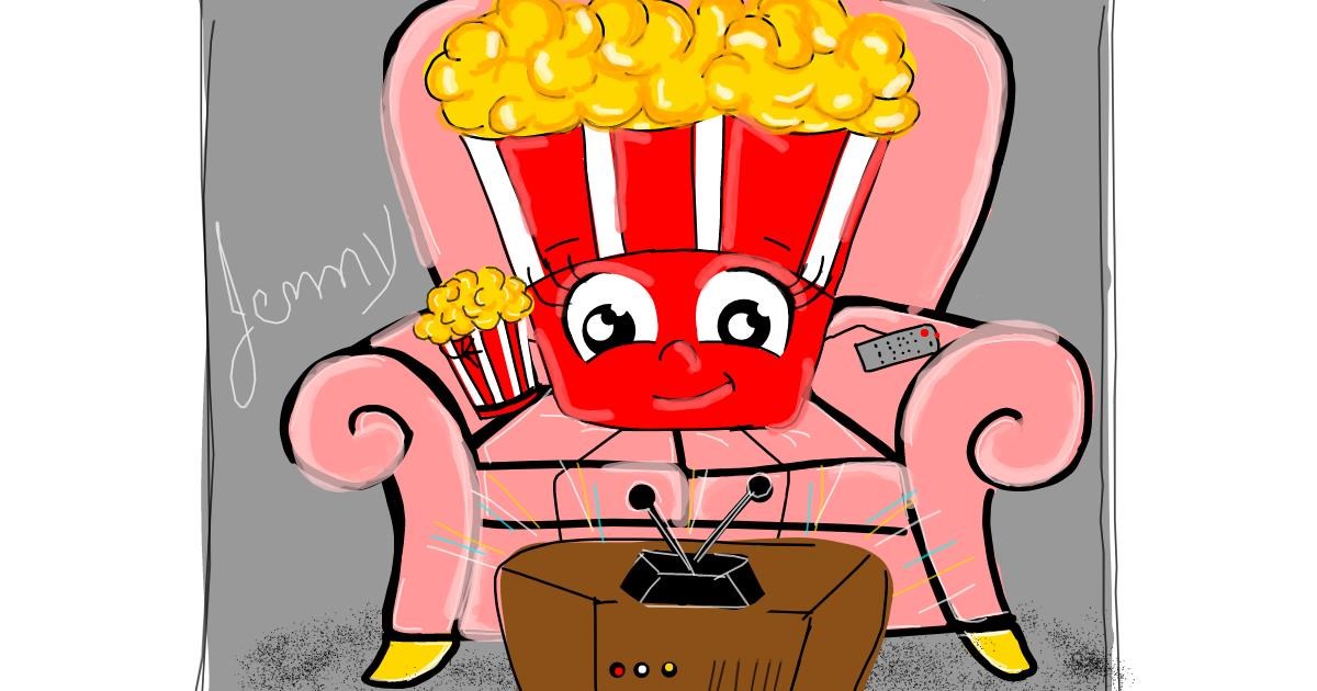Drawing of Popcorn by Jennifreis