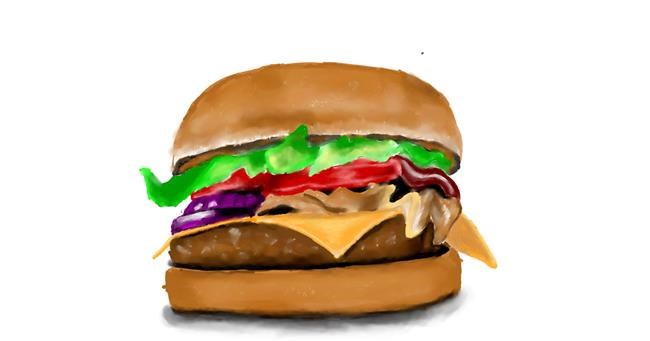 Drawing of Burger by JSim