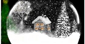 Drawing of Snow globe by Eclat de Lune